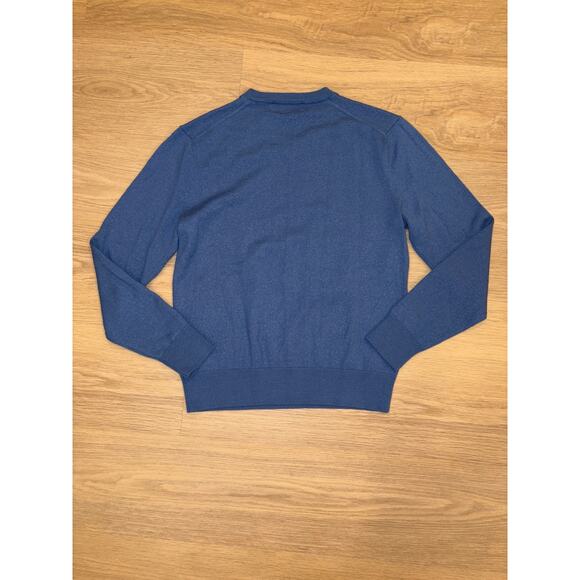 Saks Fifth Avenue blue v neck wool blend sweater womens size medium - Picture 3 of 4